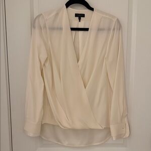 Rag & Bone Cream Wrap Blouse